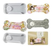 Silicone Pet Memorial Tombstone Epoxy Resin Mold, Dog Bone Shape Photo Frame Decoration Cat Puppy Remembrance Ornament Casting Molds Art Craft DIY Tool Crystal Candle Holder Making Mould Handmade Gift