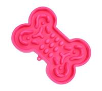 Silicone PET Slow Feeder Bowl Pink for Dog Puppy Bone Shape | Leakproof Design, Won’t be Overturned, Good Biting Resistance, round Profile, PET Feeding Use