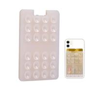 Silicone Phone Card Holder - Adhesive Cell Phone Card Holder - Multipurpose Tool for Holding Your Phone on Mirror, Window, Wall and Shower
