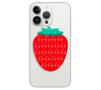 Silicone Phone Grip, 23 Suction Cups, Suitable for Selfies and Videos on Mirrors, bathrooms and Smooth Surfaces, Compatible with iPhone, Samsung(Strawberry Shaped, red)