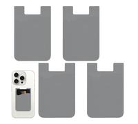 Silicone Phone Wallet - Glued Back Pocket, Cell Phone Case Accessory | Simple Grip Adhesive Smartphone Card Holder for Women and Men, Quotid Use, Light Gray, riferimento alla descrizione, Please