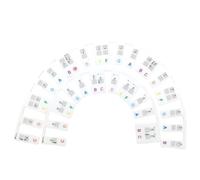 Silicone Piano Stickers Piano Keyboard Staff Sticker Removable Keyboards Labels Learning Piano Notes Strips Musical Instrument Accessories Guide for Beginner (61 Rainbow)