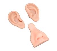 Silicone Piercing Model Soft Silicone Flexible Stretchy Reusable Human Body Piercing Practice Model (Light Beige)