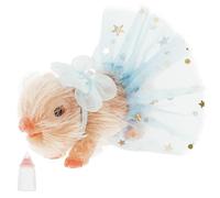 Silicone Pig Doll Toy ini Piggy Toys Animals Toy Realistic Pig Set with Nursing Bottle and Clothing Full Simulation for Kids Boys Girls Home Decoration