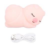 Silicone Piggy Night Light, USB Charging Color Changing Desk Lamp Cute Squish Light Weird Lamps Push Night Light Cute Decor Animal Night Light for Room Decor, Girls, Boys