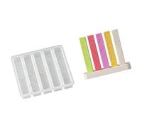 Silicone Pillar Mold Set Five Cavity Decorative Casting Tray for Wax Resin Plaster Soap Makers Silicone Decorative Pillar Mold