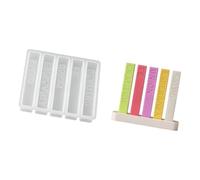 Silicone Pillar Mold Set Five Cavity Flexible Casting Tray for Plaster Resin Soap Decorative Projects Supplies Pillar Tray Wax Pour Mold Home Decor Casting Release Liner Hobby Maker
