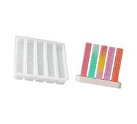 Silicone Pillar Mold Set Five Cavity Flexible Casting Tray for Plaster Resin Soap Decorative Projects Supplies Pillar Tray Wax Pour Mold Home Decor Casting Release Liner Hobby Maker