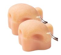 Silicone Pimple Popping Toy, Reusable Stress Reliever, Strawberry Nose Blackhead Model, 9x5x7cm (2PCS)