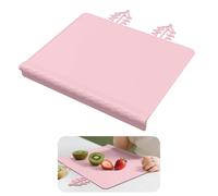 Silicone Placemat with Teething Edge Bumper and Spill Stopper, Dishwasher Safe Non-Slip Baby Activity Table (Pink)