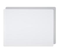 Silicone Placemats for Kids,2pcs Table Mat,Non Slip, Heat Resistant,Dishwasher Safe,40 x 30 cm,White + Lightgrey