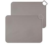 Silicone Placemats for Kids Baby,Dishwasher Safe Table Mats,Toddlers Portable Food Mat Travel Set of 2 … (2 Gary)