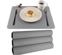 Silicone Placemats, Kids Placemats, Set of 4 Waterproof and Heat Resistant Placemats