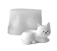 Silicone Planter Mold | 3D Animal Resin Epoxy Decoration - Cute Cat Concrete Flower Pot Molds | for Clay Candle Pen Holder Home Party Arts Crafts Family Friend