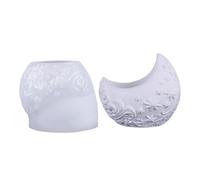 Silicone Planter Mold for Resin with Embossed Floral Easy Release Succulents Plant Container Giftable Silicone Resin Mold