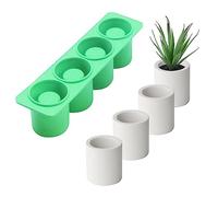 Silicone Planter Mold, Mini Round Succulent Planter Mold Cement Plant Pot Silicone Molds Round Plant Pots Resin Moulds Concrete Pot Molds for DIY Homemade (Type A)