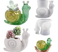 Silicone Planter Mold | Pot Moulds Snail Shape - Non-Stick Casting Molds for Making Flowerpot Storage Jar Jewelry Box Resin Craft