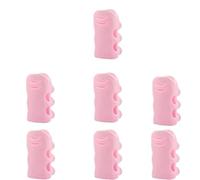 Silicone Plastic Showerhead Suction Cup Base Non Perforated Showerhead Bracket Rain Showerhead Hanging Showerhead Holder(Pink-7pcs)