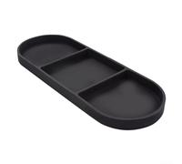 Silicone Plate Storage Box For Organizing Snacks Remote Controls And Small Items On Table Tops With Easy Cleaning Features(black)