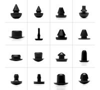 Silicone Plug Rubber Stopper T-plug Hide From View Waterproof Thermostability High Elasticity Softness White Conical-FC-050-JJ-ST-black-50 pcs