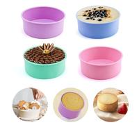 Silicone Poached Egg Poacher Boiler Cooker Maker Cups Cake Pan Pans Molds 4 Inch for Air Fryer Pot Microwave, 4 Pack