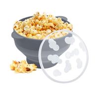 Silicone Popcorn Popper Microwave,Microwave Popcorn Popper, Collapsible Microwave Popcorn Maker Bowl (Grey)