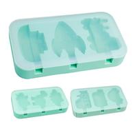 Silicone Popsicle Molds, 3PCS Cute Dinosaur Car Shape Ice Cream Molds with Sticks, Reusable Popsicle Moulds for Kids