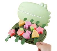 Silicone Popsicle Molds, Dinosaur Animal Small Mini Popsicles Molds, Fun Shaped Homemade Ice Popsicle Molds Set, BPA Free (Green-crocodile(8 pieces))