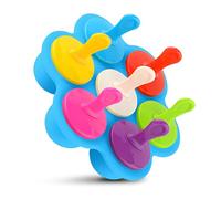 Silicone Popsicle Molds For Child,7-cavities DIY Ice Pop Mold with Colorful Sticks,ice cream molds,BPA Free Reusable Mini Popsicles Molds dishwasher safe (blue)