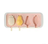 Silicone Popsicle Molds for Ice Cream Making, 25x10cm Reusable Tray for Homemade Treats, for Easy Release & Child-Friendly Design, Rosy(Fruit of Pineapple)