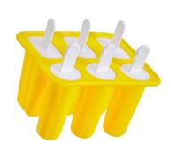 Silicone Popsicles Molds with Detachable Stick 6 Compartments Ice Lolly Maker Ice Cream Making Moulds Kitchen Tool Maker with Removable Stick