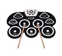 Silicone Portable Foldable Roll-up Digital USB Electronic Drum Pad Kit with Stick Foot Pedal Recording Function Adjustable Speed and Volume for Personal Learning Listening