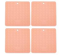 Silicone Pot Holders 4-Pack Black Grey Silicone Pot Holders(pink)