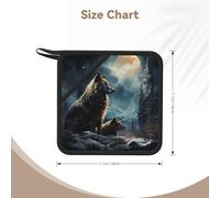 Silicone Pot Holders Set of 2PCS Heat Resistant Kitchen Hot Pads with Pockets Two Wolves Pot Holder Oven Pads Non Slip Potholders for Cooking Baking BBQ Kitchen Accessories 8 x 8 Inches