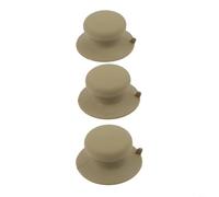 Silicone Pot Lid Handle with Strong Suction Cup, Heat-Resistant, Anti-scalding, Multifunctional as Mobile Phone Holder for Kitchen, Camping, Picnic, Easy to Clean, Compact, 3-Piece Set, Black (Cardic)