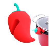 Silicone Pot Lid Lifter, Pot Minder To Prevent Boil Over, Silicone Creative Boil Over Spill Lifter Little Pepper Shaped For Home, Outdoor Cooking