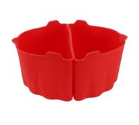 Silicone Pot Separator, Best Cooking 2 Pieces 6-7 QT, Slow Cooker Liner, Gentle 220℃ for Cooking (Red)