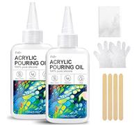Silicone Pouring Oil for Acrylic Pouring Paint - 200ml Pure Silicone Oil Medium Compatible with Painting Acrylic or Watercolour - Acrylic Pour Paint, Dramatic Visual Painting, Cell Creation Activator