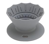 Silicone Pourover Coffee Dripper, Reusable Folding Portable Coffee Filter Cup Pour over Filters for Home or Camping (Grey)