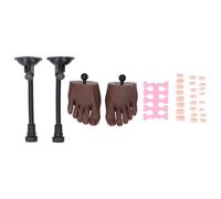 Silicone Practice Foot Model Left and Right, Lifelike Flexible Nail Training Foot for Salon Use, Realistic Feel with Adjustable Stand for Nail Art Practice