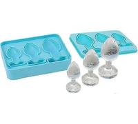 Silicone Prank Butt Plug Shaped Ice Cube Trays, Three Different Sizes, Fit Most Glasses, 14.8x11.4x5cm, For Parties Bars Dances Drinks Blue