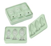 Silicone Prank Butt Plug Shaped Mold Fun Shape Ice Cube Molds Novelty Ice Cube Trays for Ice Chilling Whiskey Cocktails (Green)