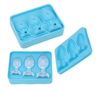 Silicone Prank Butt Plug Shaped Mold Reusable Prank Ice Cube Mold Tray Novelty Ice Cube Trays for DIY Cake Chocolate Candy (Blue)