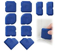 Silicone Profilin Tool, 10pcs Multi-Function Caulking Tool Kit with Flexible Silicone Edges for Grout Removal, Sealant Remover Tool, Smoothing and Corner Sealing in Kitchen, Bathroom & Tiling Projects