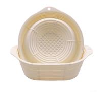 Silicone Proofing Basket for Sourdough Bread Dough Fermentation Stable During Proofing Cycles Oven Safe up to 440F Fridge Ready (Oval rice white)