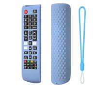 Silicone Protective Case Anti-Slip Remote Cover Shockproof Protective Controller Sleeve Skin with Lanyard for Smart TV Remote BN59-01315A 01315B (Blue)
