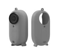 Silicone Protective Case Base for Insta360 GO 3S/GO 3 Host Camera, Soft Skin Cover Sleeve Portable Holder GO3S Sports Camera Protection Accessories (Gray)