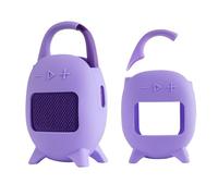 Silicone Protective Case Base for JBL CLIP 5, Soft Skin Cover Sleeve Drop-proof Shockproof Protector for CLIP5 Portable Speaker Shell Outdoor Organizer Accessories All-round Protection (Purple)