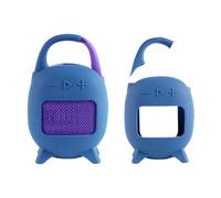 Silicone Protective Case Base for JBL CLIP 5, Soft Skin Cover Sleeve Drop-proof Shockproof Protector for CLIP5 Portable Speaker Shell Outdoor Organizer Accessories All-round Protection (Blue)