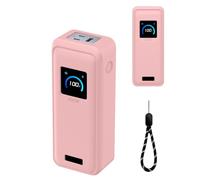 Silicone Protective Case Compatible with Anker Prime Power Bank 26,250mAh 3-Port Portable Charger, Full-Body Protective Cover with Precise Cutouts, Shockproof & Scratch-Resistant Sleeve (Pink)